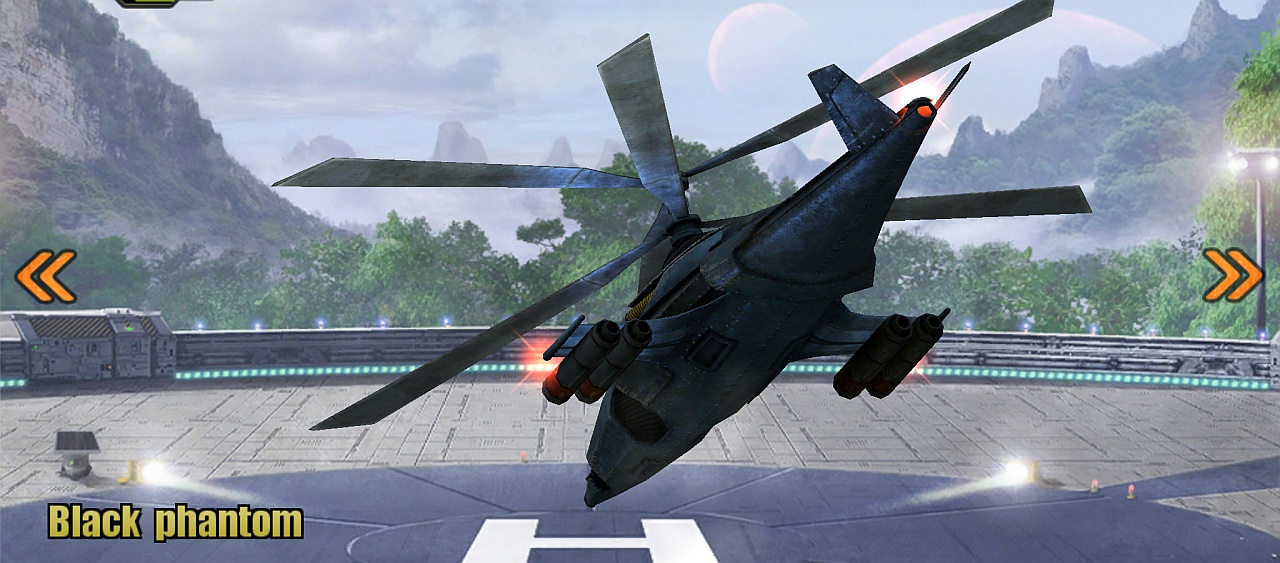 Black Phantom Helicopter Rendering