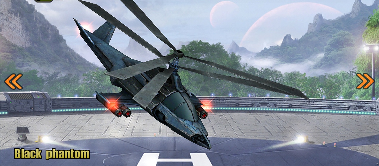 Black Phantom Helicopter Rendering 2