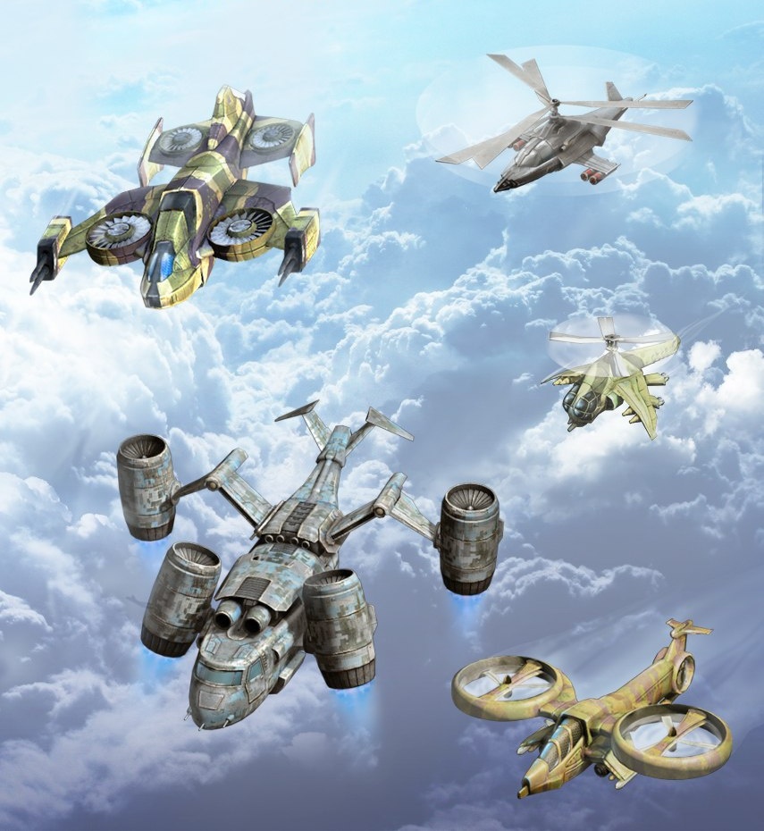 Size Comparison of the Helicopters