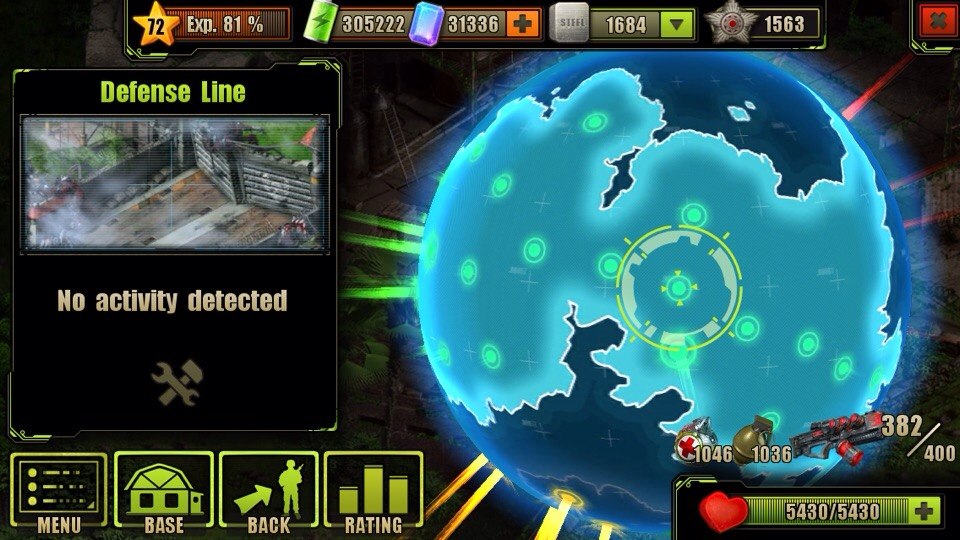 Defense Line Location on the Globe Defense Line Location on the Globe