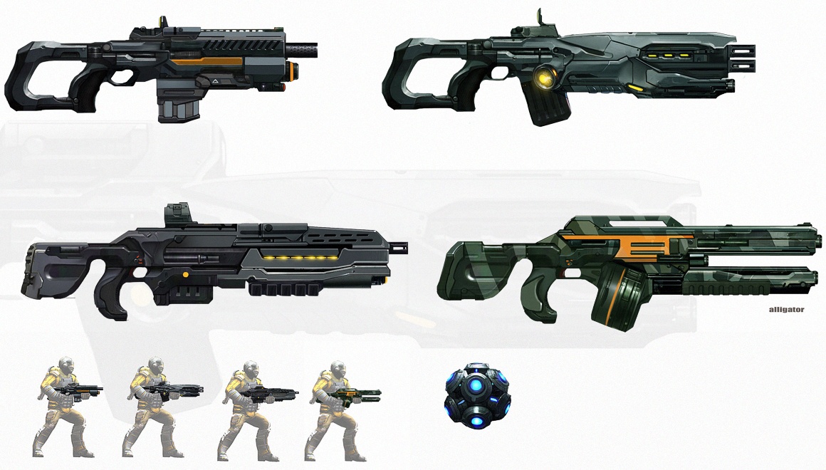 Assault Rifles Concept Art Assault Rifles Concept Art